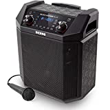 ION Block Rocker Plus - 100W Bluetooth Outdoor Speaker with Rechargeable Battery, Karaoke Microphone, Radio, Wheels, Telescopic Handle & USB Charging