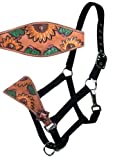 Showman Leather Bronc Halter w/Hand Painted Sunflower & Cactus Design! New Horse TACK!