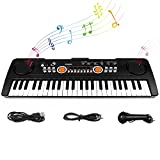 TWFRIC Electronic Piano Keyboard 49 Keys Kids Piano with Mic Portable Keyboard Piano Musical Toys Gift for Girls Boys Children