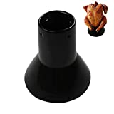Ceramic Chicken Roaster Rack, Beer Can Turkey Stand Vertical Poultry Ceramic Steamer Cooking BBQ Accessories, Non-Stick Ceramic Barbecue Tool for Grilling Like BGE Kamado Joe, Ovens, Smokers (Large)