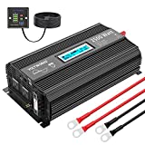 Pure Sine Wave 2500 Watt Car Power Inverter 2500w Converter DC 12V to 110V-120V AC with LCD Display 2 AC Outlets 2x2.4A USB Ports 1 AC Terminal Block Remote Control[3 Years Warranty] by VOLTWORKS