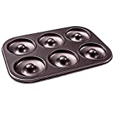 Donut Pan - Premium 6 Cup Non-Stick Donut & Bagel Maker - PFOA Free for Healthier Homemade Baked Doughnuts.