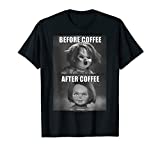 Child's Play Chucky Before Coffee After Coffee T-Shirt