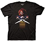Ripple Junction Chucky Adult Unisex Childs Play 2 Poster Light Weight 100% Cotton Crew T-Shirt XS Black