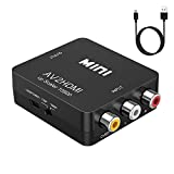 ABLEWE RCA to HDMI,AV to HDMI Converter, 1080P Mini RCA Composite CVBS Video Audio Converter Adapter Supporting PAL/NTSC for TV/PC/ PS3/ STB/Xbox VHS/VCR/Blue-Ray DVD Players