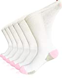 Women Diabetic Socks Non-Binding Wide Top Loose Fitting Medical Hospital Socks for Diabetes Edema Thick Ankle Crew Socks Casual Dress Sox