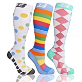 3 PCS Plus size compression socks ​knee high wide calf 20-30 mmhg 2xl 3xl 4xl 6xl circulation breathable for nurse varices