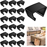 Blulu Outdoor Furniture Clips Patio Sofa Clips Rattan Furniture Clamps Wicker Chair Fasteners, Connect The Sectional or Module Outdoor Couch Patio Furniture (20 Pieces)