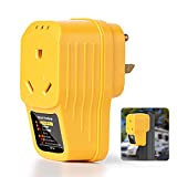 Eleven Guns RV Surge Protector 30 Amp, RV Adapter Circuit Analyzer with LED Indicator Light, 125V/3750W 30 Amp Male to 30 Amp Female Circuit Tester for Camper RV Trailer