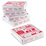 10" Length x 10" Width x 2" Depth Lock Corner Clay Coated Thin Pizza Box by MT Products (20 Pieces)