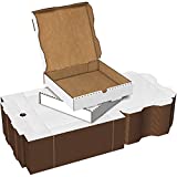 White Cardboard Pizza Boxes, Takeout Containers - 10 x 10 Pizza Box Size, Corrugated, Kraft – 50 Pack
