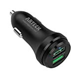 Car Charger, Arteck 40W 2 Quick Charge 3.0 USB Port Adapter with Dual QC 3.0, Compatible iPhone 14, 14 Pro, iPhone 13, 13 Pro, 13 Pro Max, 13 Mini, 12, 12 Pro, 11, iPad, Samsung Galaxy Note and More