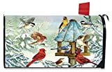 Briarwood Lane Cold Feet, Warm Hearts Winter Magnetic Mailbox Cover Birds Snowy Standard
