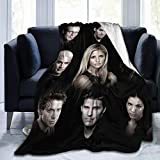 Horrorr Fleece Throw Blanket Ultra Soft Micro Fleece Blanket,for Traveling Camping Home Bed Living Room Sofa (Black, 50"X40")