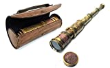 Scout Regiment Brass Telescope 19" London 1940 Broadhurt Clarkson Antique Replica Spyglass Scope High Resolution DF Lens Brilliant Magnification