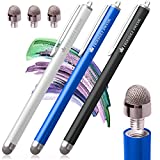 The Friendly Swede Stylus Pens for Touch Screens - Micro-Knit Mesh Tip Capacitive Stylus Pen for Tablets and Phone, with Replaceable Fiber Tip Design (3 Pack)