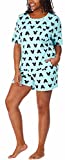 Disney Womens Short Pajama Set with Pockets (Aqua, Medium)