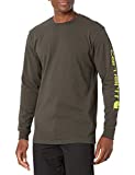 Carhartt Men's Signature Logo Long Sleeve T Shirt K231, peat, Medium