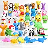 Orgrimmar 100PCS Animals Eraser Assortment Pull Apart Erasers Puzzle Erasers for Rewards, Party Favors, Game Prizes, Carnival Gifts, School Supplies