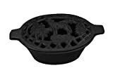 FireBeauty Woodstove Steamer Stove Humidifier Cast Iron Lattice Top Rust Resistant 2.3 Quart Capacity (wolf)