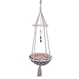 laddawan Macram Hanging Cat Hammock - Cat Bed Indoor Cat Swing Nest Cat Lover Gifts