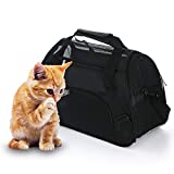 MuchL Cat Carrier Soft-Sided Pet Travel Carrier for Small Cats, Medium Cats, Small Dogs, Small Animals Pet Travel Bag Airline Approved Dog Carrier for Small Dogs (Medium)