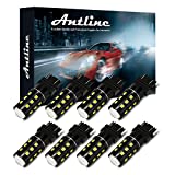 3157 3156 3057 3157A 4057 4157 LED Bulb White, Antline Super Bright 1200 Lumens 24-SMD LED Replacement Lamp for Car Backup Reverse Brake Tail Turn Signal Daytime Running Parking Lights (Pack of 8)