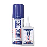 MITREAPEL Super CA Glue (3.5 oz.) with Spray Adhesive Activator (13.5 fl oz.) - Ca Glue with Activator for Wood, Plastic, Metal, Leather, Ceramic - Cyanoacrylate Glue for Crafting&Building (1 Pk)