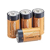 Amazon Basics 4 Pack C Cell All-Purpose Alkaline Batteries, 5-Year Shelf Life, Easy to Open Value Pack