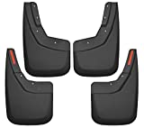Husky Liners - 56886 Fits 2014-18 Chevrolet Silveado 1500, 2019 Chevrolet Silverado 1500 LD, 2015-19 Chevrolet Silverado 2500/3500 - SINGLE REAR WHEELS Custom Front and Rear Mud Guard Set Black