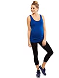 Motherhood Maternity Women's Maternity Essential Stretch Crop Length Secret Fit Belly Leggings, Black, Medium