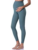 POSHDIVAH Women's Maternity Leggings Over The Belly Pregnancy Yoga Pants Active Wear Workout Leggings Blue Medium