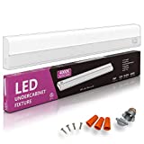 HARRRRD Hardwired LED Under Cabinet Task Lighting - 16 Watt, 24", Dimmable, CRI>90, 4000K (Cool White), Wide Body, Long Lasting Metal Base with Frost Lens