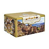 Matilde Vicenzi Sicily Cookie Tin, Variety of Puff Pastries and Cookies, Made in Italy Gourmet Cookies in a Gift Tin