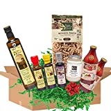 Papa Vince Italian Food Gift Basket Gourmet - made in small batches from locally grown organic ingredients by our family in Sicily, Italy. Low Acid, Lower Gluten, No Sugar Added, No Sulfites Added