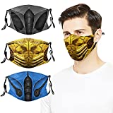 3PCS Face Mask with 6 Filters Reusable Adjustable Washables Masks for Men Women Adults Mouth Cover