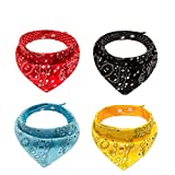 PAWCHIE Dog Bandanas Small Reversible Styles Pet Triangle Scarf Bibs - Adjustable with Two Snaps - Kerchief Set Accessories for Dogs, Puppy, Cats