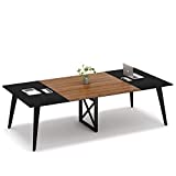 Tribesigns 8FT Conference Table, 94.5L x 47.2W inch Large Modern Meeting Table, Seminar Training Table with Grommet Holes for Office Conference Room