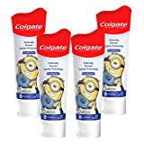 Colgate Kids Toothpaste with Anticavity Fluoride Featuring Minions, ADA-Accepted, Bubble Fruit Gel - 4.6 ounces, 4 Count (Pack of 1)