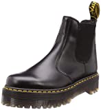 Dr. Martens 2976 Platform Chelsea Boot, Black Polished Smooth, 4 UK (Women's 6 M US/Men's 5 M US)