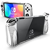 Mumba Case for Nintendo Switch OLED 2021, [Thunderbolt Series] Protective Clear Cover with TPU Grip Compatible with Nintendo New Switch OLED 7 Inch Console and Joy-Con Controller