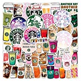 Coffee Stickers | 50 PCS | Vinyl Waterproof Stickers for Laptop Bumper Skateboard Water Bottles Computer Phone Coffee Cup Stickers for Adult Teens