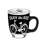 Carson Home Enjoy the Ride Mug 14oz, Decorative Ceramic Mug for Coffee Latte Tea Hot Cocoa, Novelty Gift for Travelers, Microwave and Dishwasher Safe