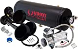 Vixen Horns Train Horn Kit for Trucks/Car/Semi. Complete Onboard System- 200psi Air Compressor, 2.5 Gallon Tank, 3 Trumpets. Super Loud dB. Fits Vehicles Like Pickup/Jeep/RV/SUV 12v VXO8325/3114B