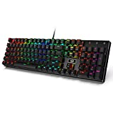 Redragon K556 RGB LED Backlit Wired Mechanical Gaming Keyboard, 104 Keys Hot-Swap Mechanical Keyboard w/Aluminum Base, Upgraded Socket and Noise Absorbing Foams, Soft Tactile Brown Switch