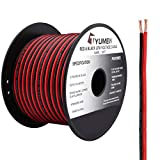 TYUMEN 100FT 12/2 Gauge 2pin 2 Color Red Black Cable Hookup Electrical Wire LED Strips Extension Wire 12V/24V DC Cable, 12AWG Flexible Wire Extension Cord for LED Ribbon Lamp Tape Lighting