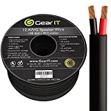 12 AWG CL3 OFC Outdoor Speaker Wire, GearIT Pro Series 12 Gauge (100 Feet / 30.48 Meters/Black) Oxygen Free Copper UL CL3 Rated for Outdoor Direct Burial and in-Wall Installation Speaker Cable