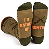 I'd Rather Be - Funny Novelty Socks Stocking Stuffer Gift For Men and Women (Hunting)