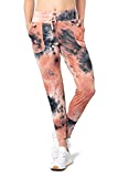 Kyodan Womens Tie Dye Jogger with Side Pockets, Drawstring with Bottom Cuff 26.5" Inseam