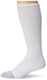 Fruit of the Loom Men's 6 Pack Cushion Over the Calf Tube Socks, White, Sock Size:10-13/Shoe Size: 6-12